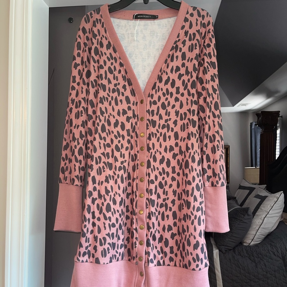 Animal print cardigan worn once - Picture 3 of 5
